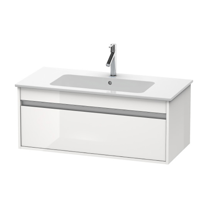 Duravit Ketho Тумба подвесная, с раковиной, 1 ящик, цвет: белый глянцевый