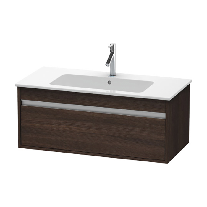 Duravit Ketho Тумба подвесная, с раковиной, 1 ящик, цвет: каштан темный
