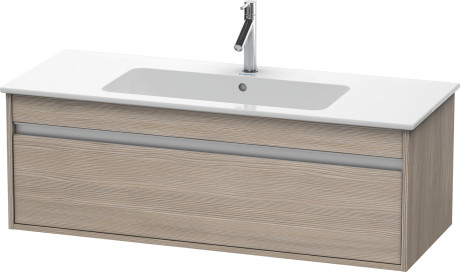 Duravit Ketho Тумба подвесная, с раковиной и 1 ящиком, цвет: сосна серебристая