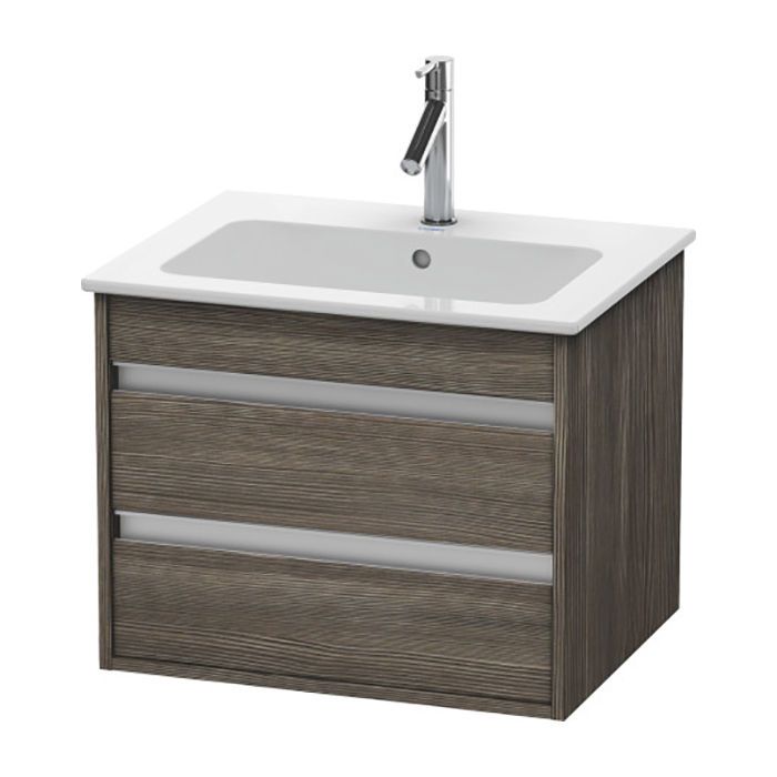 Duravit Ketho Тумба подвесная, с раковиной, цвет: сосна коричневая