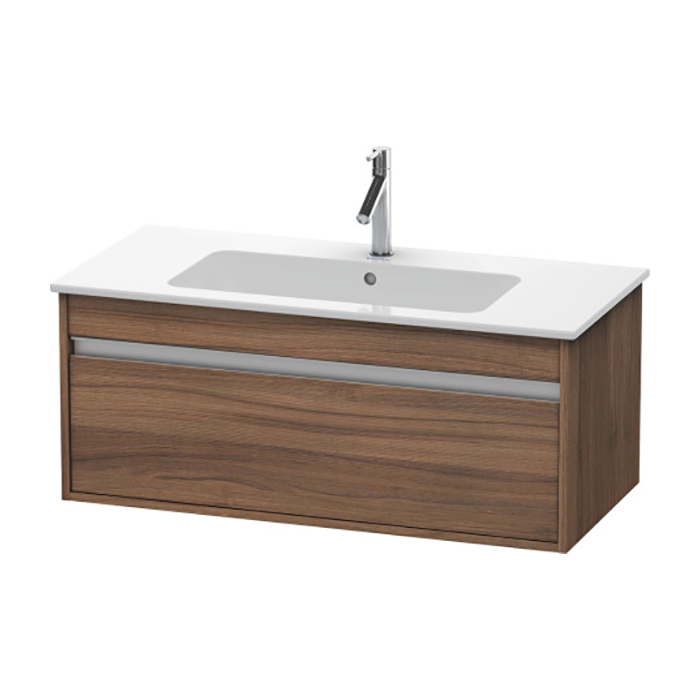 Duravit Ketho Тумба подвесная, с раковиной, 1 ящик, цвет: орех натуральный
