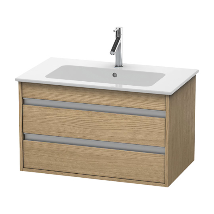 Duravit Ketho Тумба подвесная, с раковиной, с 2 выдв.ящиками, цвет: дуб европейский