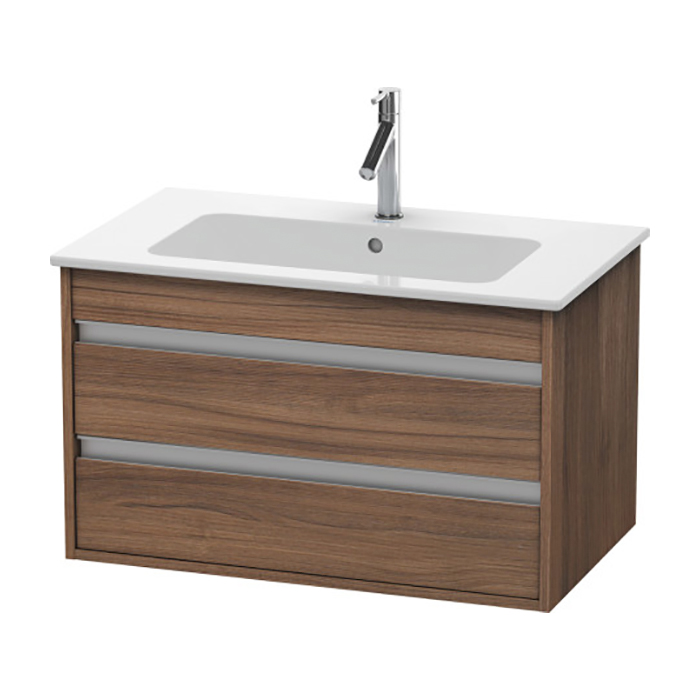 Duravit Ketho Тумба подвесная, с раковиной, с 2 выдв.ящиками, цвет: орех натуральный