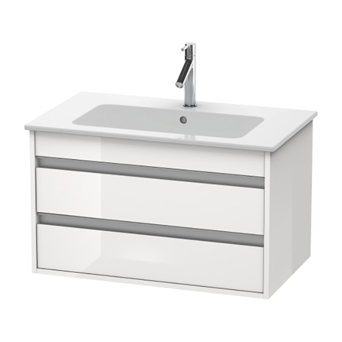Duravit Ketho Тумба подвесная, с раковиной, с 2 выдв.ящиками, цвет: белый глянцевый