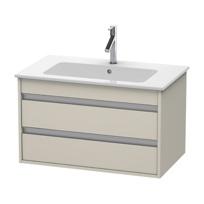 Duravit Ketho Тумба подвесная, с раковиной, с 2 выдв.ящиками, цвет: серо-коричневый
