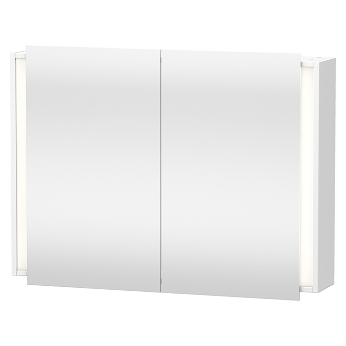 Duravit Ketho Зеркальный шкаф, 2 дверцы, 2 полки, с розеткой и сенс. выключателем, цвет: белый матовый