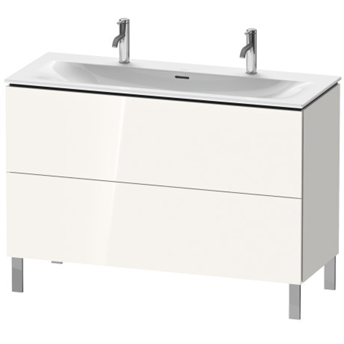 Duravit L-Cube База напольная с раковиной, 2 ящика, цвет: глянцевый белый