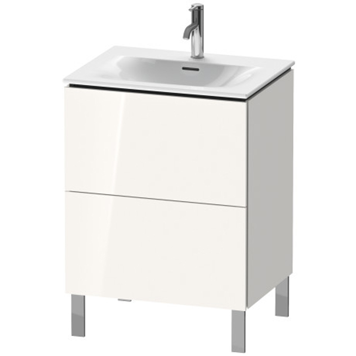 Duravit L-Cube База напольная с раковиной, 2 ящика, цвет: глянцевый белый