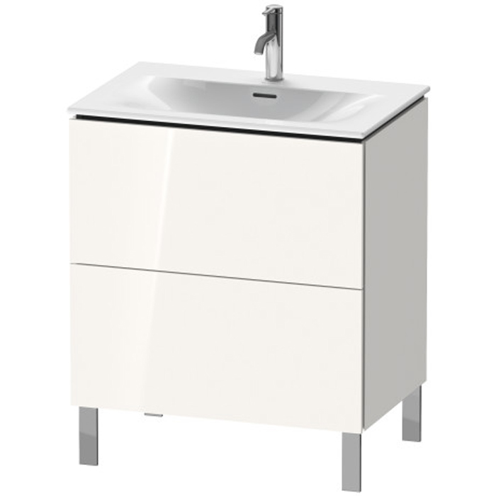 Duravit L-Cube База напольная с раковиной, 2 ящика, цвет: глянцевый белый