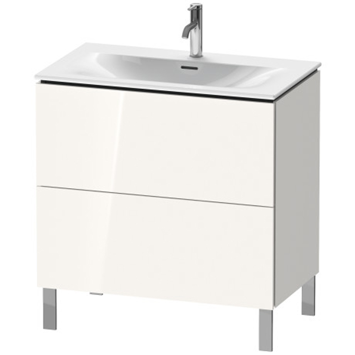 Duravit L-Cube База напольная с раковиной, 2 ящика, цвет: глянцевый белый