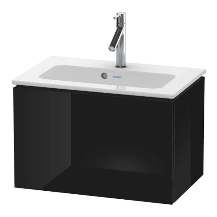 Duravit L-Cube Тумба подвесная, с раковиной и 1 выдв. ящик, цвет: черный глянцевый