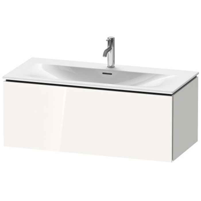Duravit L-Cube База подвесная с раковиной, 1 выдвижное отделение, цвет: глянцевый белый