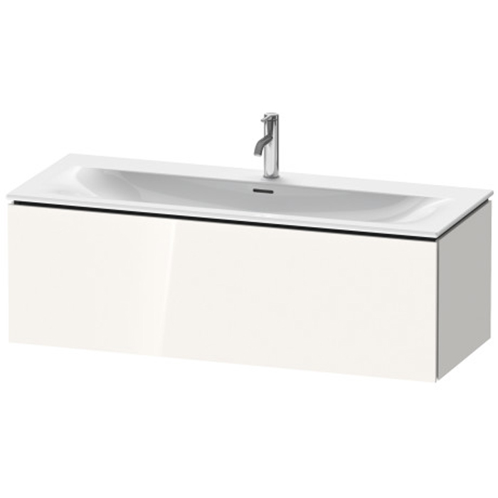 Duravit L-Cube База подвесная с раковиной, 1 выдвижное отделение, цвет: глянцевый белый