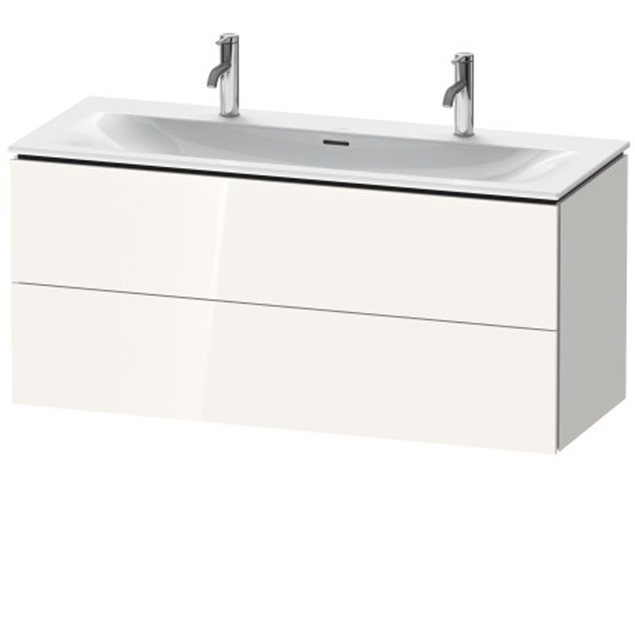 Duravit L-Cube База подвесная с раковиной, 2 ящика, цвет: глянцевый белый