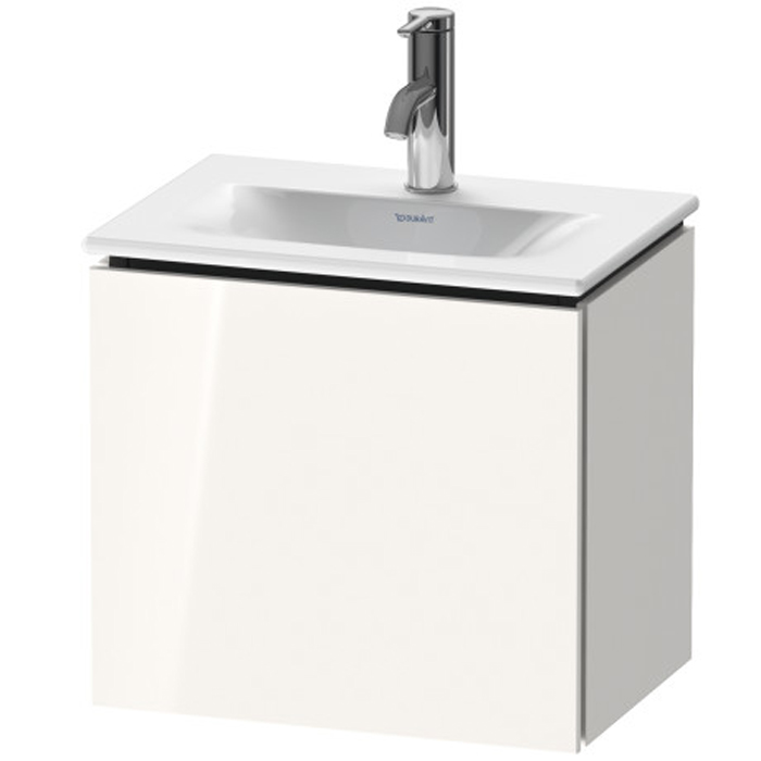 Duravit L-Cube База подвесная с раковиной, 1 дверца, петли слева, цвет: глянцевый белый