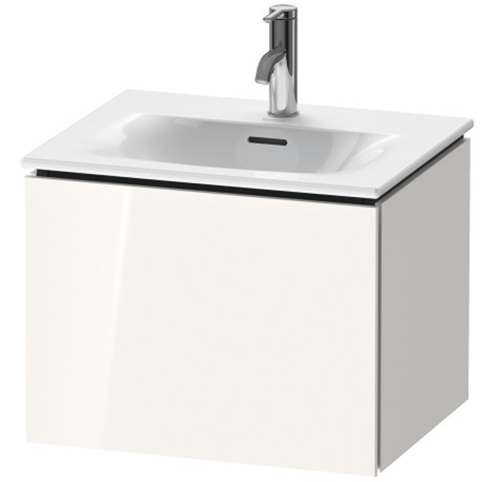 Duravit L-Cube База подвесная с раковиной, 1 выдвижное отделение, цвет: глянцевый белый