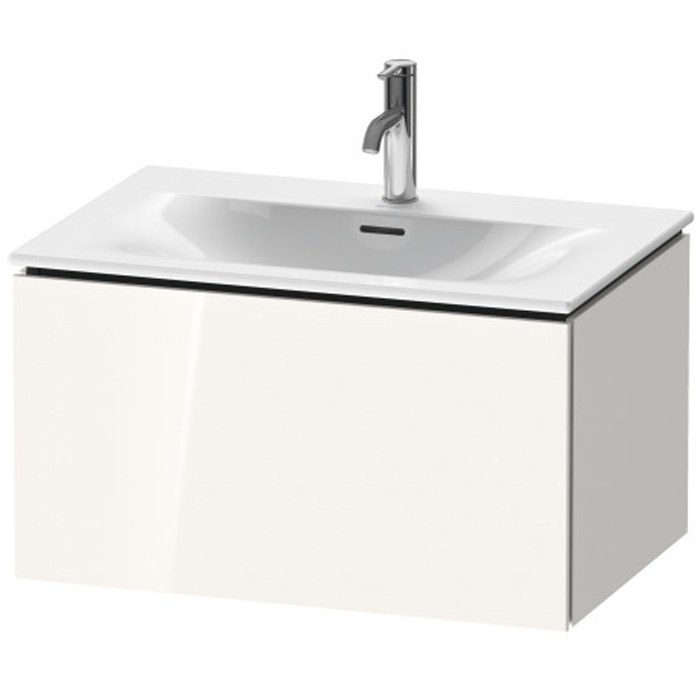 Duravit L-Cube База подвесная с раковиной, 1 выдвижное отделение, цвет: глянцевый белый