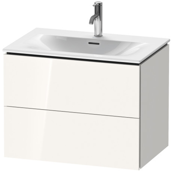 Duravit L-Cube База подвесная с раковиной, 2 ящика, цвет: глянцевый белый