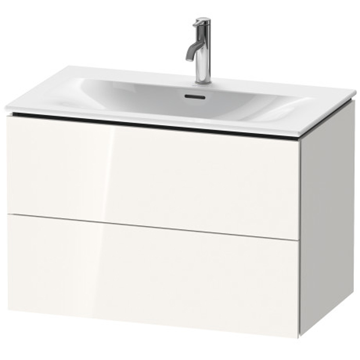 Duravit L-Cube База подвесная с раковиной, 2 ящика, цвет: глянцевый белый