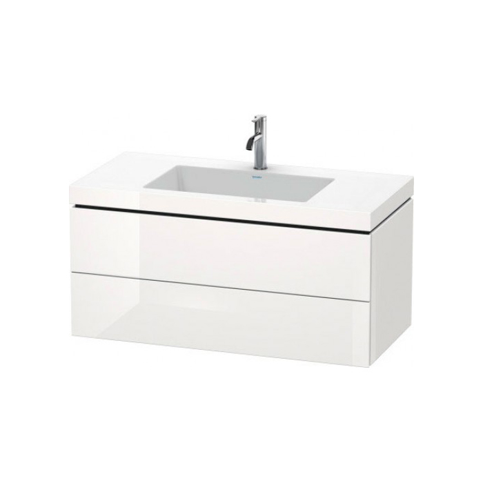 Duravit L-Cube База с раковиной, напольная, 2 выдв. ящика, High Gloss, цвет: белый