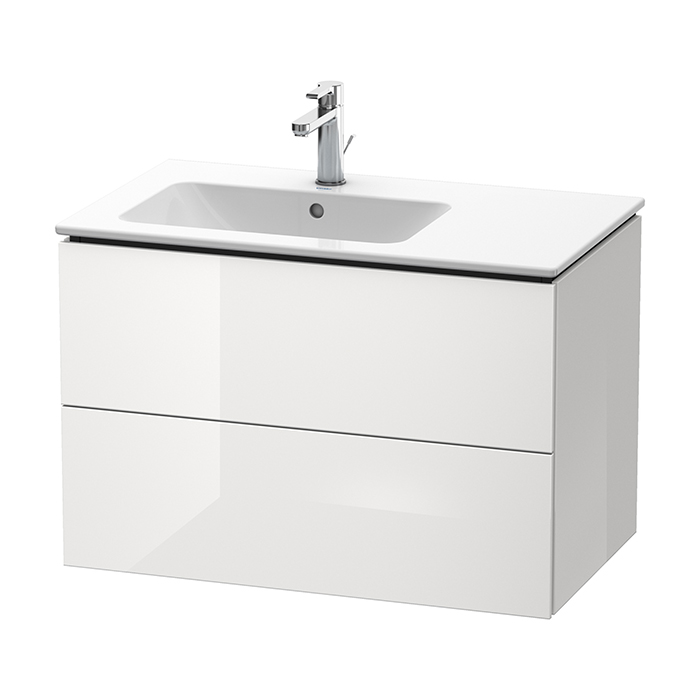 Duravit L-cube Тумба с раковиной, подвесная, с 1 отв, с 2 выдвижными ящика, цвет: белый глянец