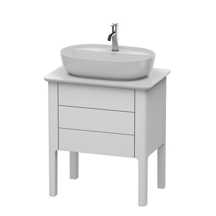 Duravit Luv База напольная, с 1 выдв. ящиками, каменой столешницей и раковиной, цвет: белый шелковисто-матовый