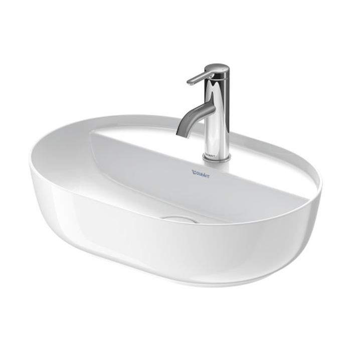 Duravit Luv Раковина накладная, с 1 отв, с донным клапаном, без перелива, цвет: белый глянцевый