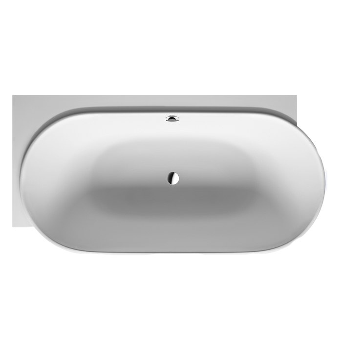 Duravit Luv Ванна пристенная, из минерального литья, угол слева, с панелью и ножками, цвет: белый