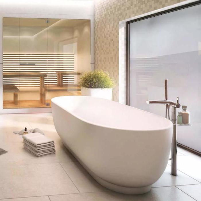 Duravit Luv Ванна отдельностоящая из минерального литья, цвет белый, с ножками и слив-переливом, цвет: белый