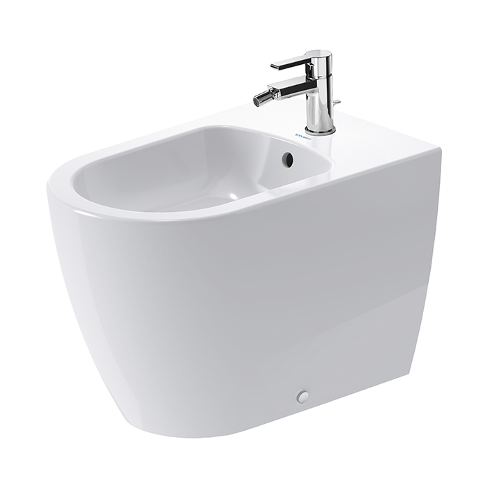 Duravit Me by Starck Биде напольное приставное, с 1 отв. под смеситель, с креплением, цвет: белый