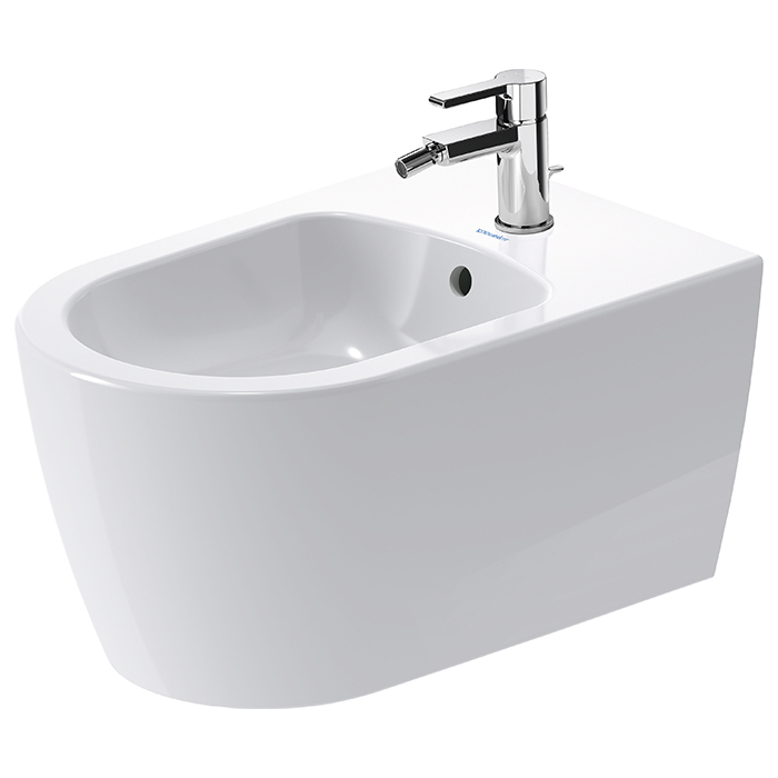 Duravit Me by Starck Биде подвесное, с 1 отв. под смеситель, с креплением, цвет: белый