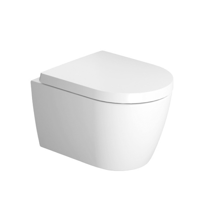 Duravit ME by Starck Унитаз, подвесной, безободковый, с сиденьем микролифт, цвет: белый глянцевый