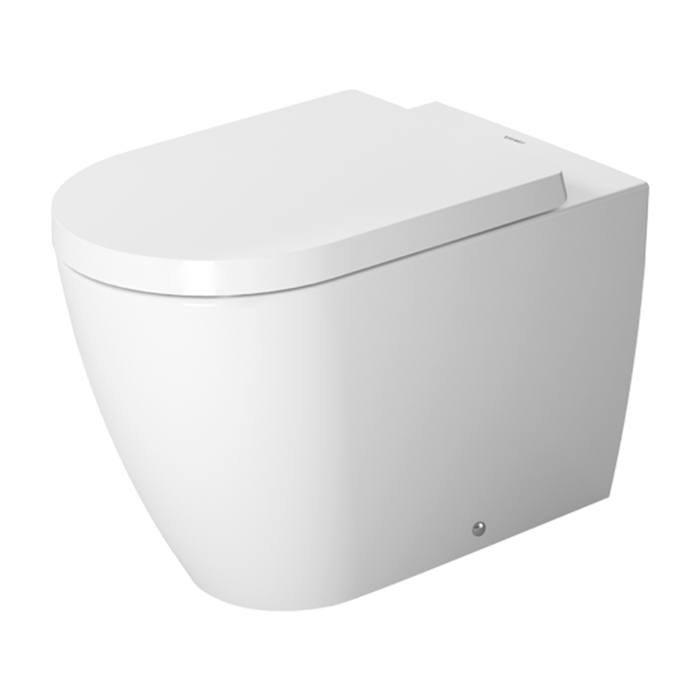 Duravit ME by Starck Унитаз напольный, пристенный, включая крепление, сток горизонтальный, 4,5 л, с WonderGliss, цвет: белый
