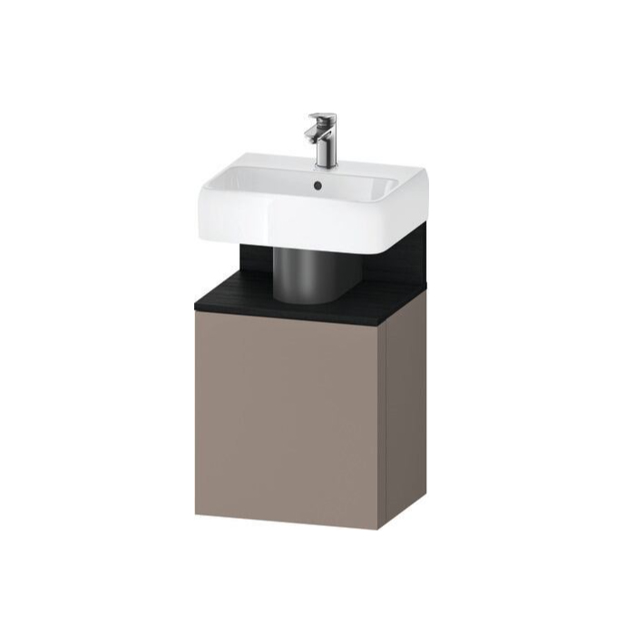 Duravit Qatego Тумба для раковины, подвесная, петли справа, цвет: базальт матовый