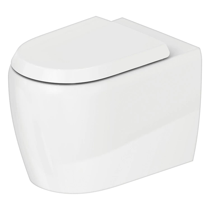 Duravit Qatego Унитаз, напольный, безободковый, HygieneGlaze, цвет: белый