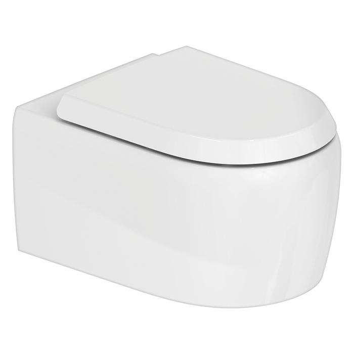 Duravit Qatego Унитаз подвесной, с креплением Durafix, с установленными петлями из нерж. стали, цвет: белый