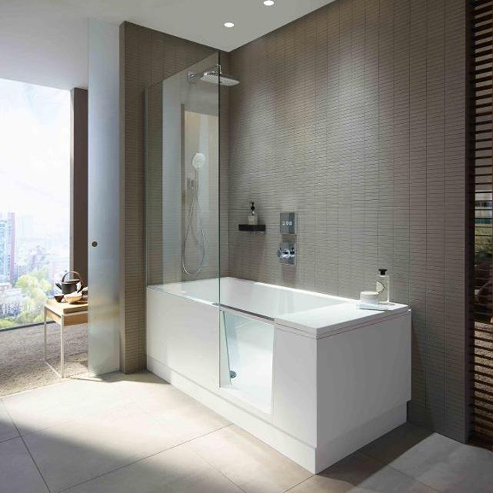 DURAVIT Shower + Bath Bathtub Ванна, прямоугольная с входной дверью и душевой шторкой, SX - левосторонняя, цвет: белый