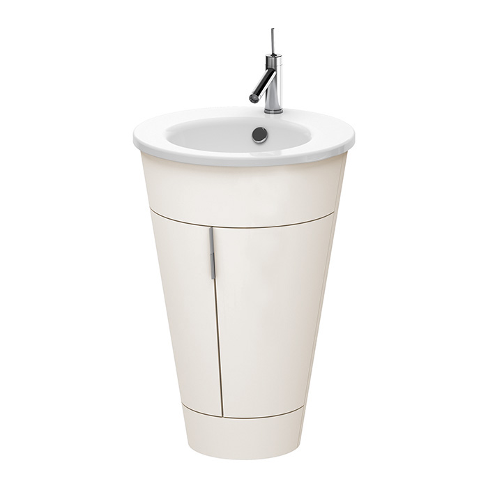 Duravit Starck 1 Тумба напольная, с раковиной, цвет: nordic white satin matt