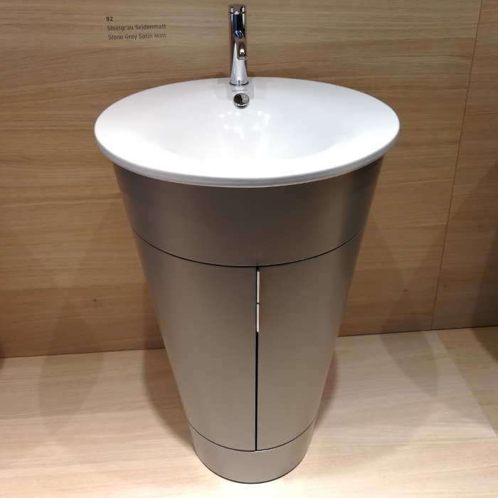 Duravit Starck 1 Тумба напольная, с раковиной, цвет: stone grey satin matt