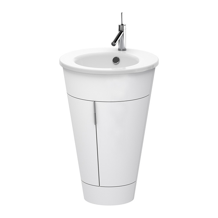 Duravit Starck 1 Тумба напольная, с раковиной, цвет: white satin matt