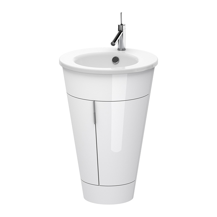 Duravit Starck 1 Тумба напольная, с раковиной, цвет: белый глянц