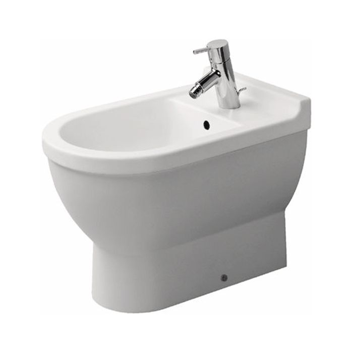 Duravit Starck 3 Биде напольное приставное, с 1 отв. под смеситель, цвет: белый