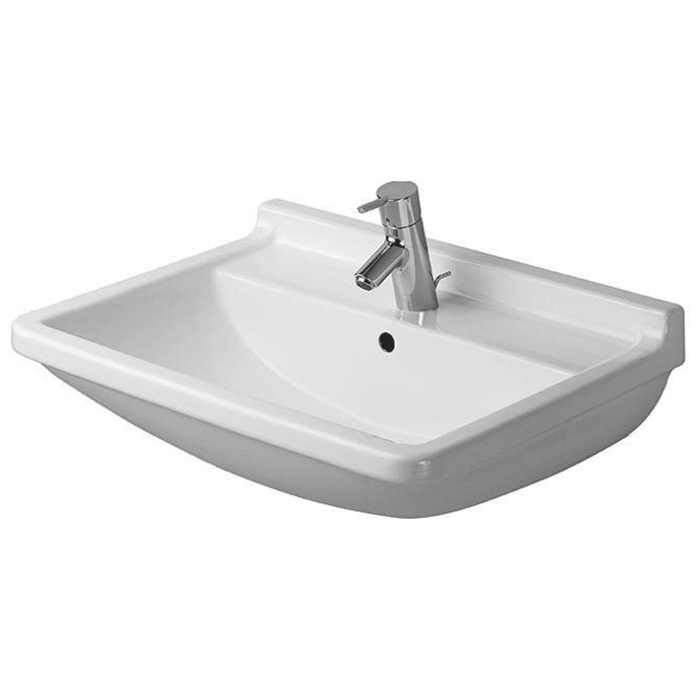 Duravit Starck 3 Раковина подвесная, с 1 отв под смеситель, с переливом, цвет: белый