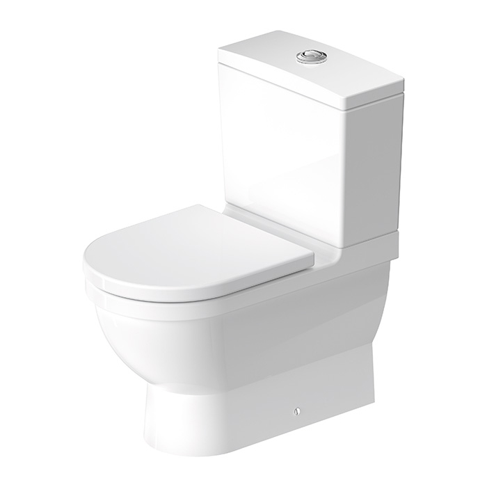 Duravit Starck 3 Унитаз моноблок приставной, в комплекте с креплением, универсальный выпуск, цвет: белый