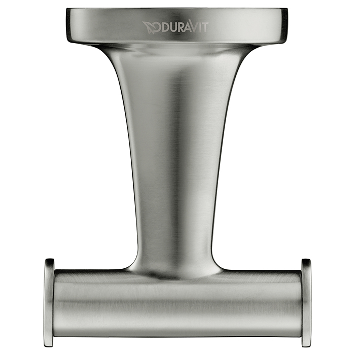 Duravit Starck T Двойной крючок, подвесной, цвет: Stainless steel Brushed