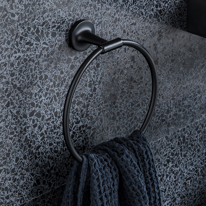 Duravit Starck T Полотенцедержатель - кольцо, подвесной, цвет: черный матовый
