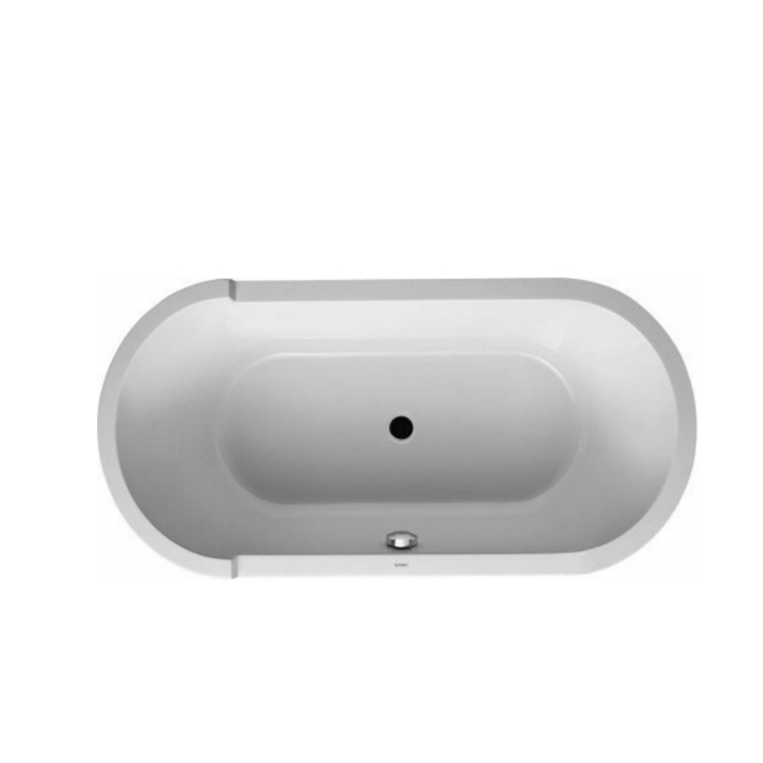 Duravit Starck Ванна, аквриловая отдельностоящая, с акриловой панелью и ножками, с одним наклоном для спины, цвет: белый