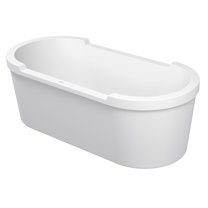 Duravit STARCK Ванна акриловая отдельностоящая, с 2 наклонами для спины, с панелью и ножками, цвет: белый