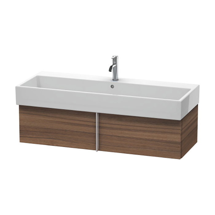 Duravit VA Тумба подвесная, с раковиной и 1 выдв. ящиком, цвет: орех натуральный