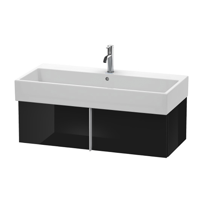 Duravit VA Тумба подвесная, с раковиной, 1 выдв.ящик, цвет: черный глянцевый